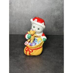 BC Bronson Kitty Ornament Porcelain Figurine- Christmas Santa Cat